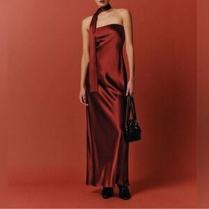 Reformation Oren Silk Dress In Romance, NWOT, NEVER WORN, NO FLAWS.